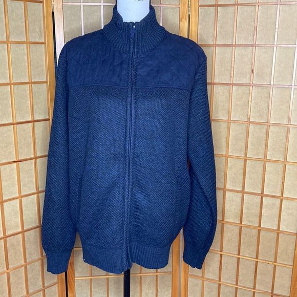Scott James Jacket Navy Blue Knit Fully Lined NWT Jacket - Picture 4 of 12